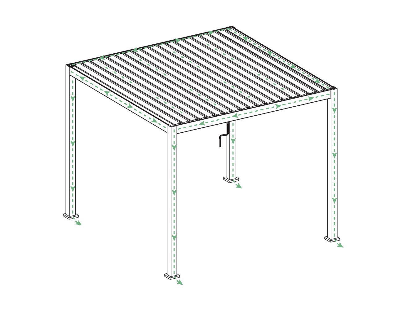 3 X 3m Louvre Roof Aluminium Pergola Incl Install Crazy Sales We