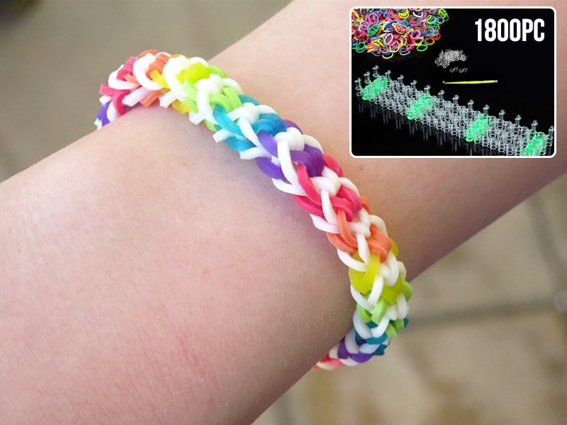 1800pc DIY Braided Multicolour Loom Bands @ Crazy Sales - We have the ...