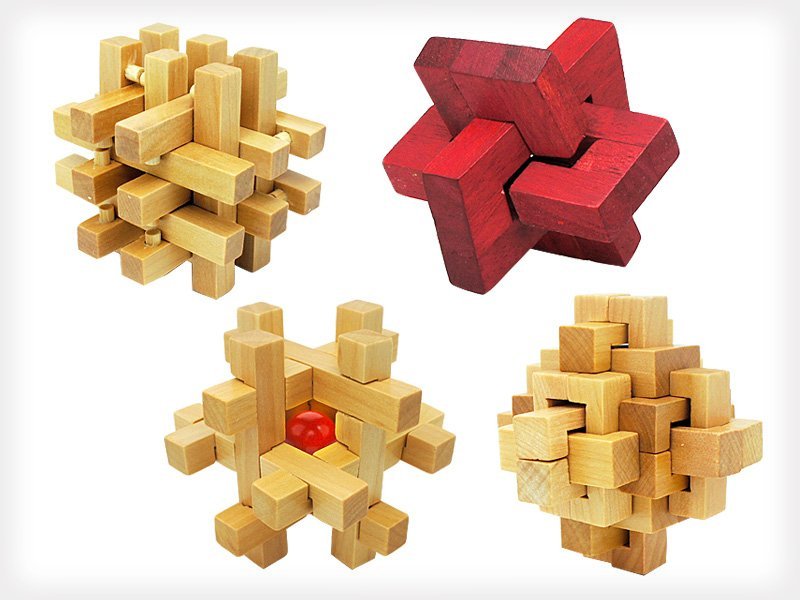 4pc Wooden 3D Puzzle Traditional Cube Toy @ Crazy Sales - We have the ...