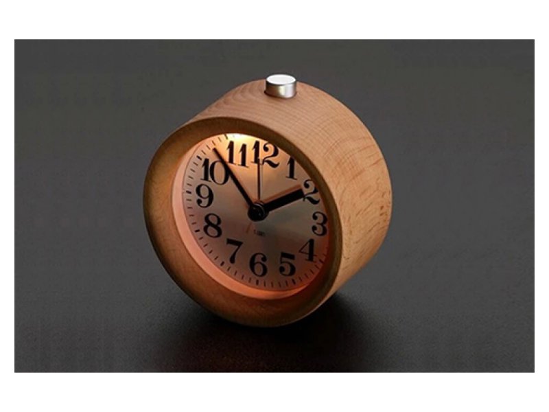 wooden alarm clock