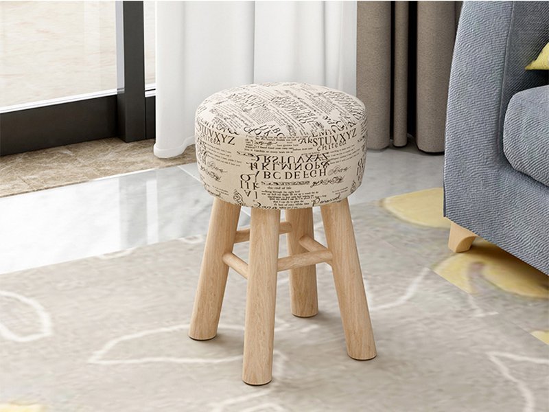 Round Wooden Stool - Font Print @ Crazy Sales - We have the best daily