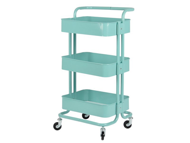 3 Tier Rolling Cart Kitchen Storage Trolley-Blue @ Crazy Sales - We ...
