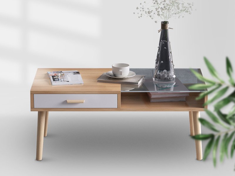 Wood & Glass Coffee Table @ Crazy Sales - We have the best daily deals